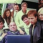 Dorothée Berryman, Toni Cecchinato, Pierre Curzi, Rémy Girard, Marina Hands, Yves Jacques, Dominique Michel, Louise Portal, and Stéphane Rousseau in The Barbarian Invasions (2003)