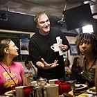 Quentin Tarantino, Rosario Dawson, Mary Elizabeth Winstead, Zoë Bell, and Tracie Thoms in Grindhouse (2007)