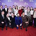 Guy Pearce, Tim Bevan, Ismael Cruz, Debra Hayward, Adrian Lester, David Tennant, Martin Compston, Saoirse Ronan, Gemma Chan, Margot Robbie, Eileen O'Higgins, Jack Lowden, James McArdle, Josie Rourke, Joe Alwyn, and Izuka Hoyle at an event for Mary Queen of Scots (2018)