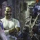 Jose Pablo Cantillo, Sharlto Copley, and Ninja in Chappie (2015)