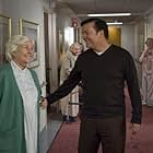 Fionnula Flanagan and Ricky Gervais in The Invention of Lying (2009)