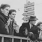 Christian Bale, Robert Sean Leonard, Frank Whaley, and Jayce Bartok in Swing Kids (1993)