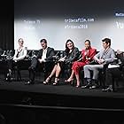 James Marsden, Thandiwe Newton, Jonathan Nolan, Christopher Orr, Evan Rachel Wood, Jeffrey Wright, and Lisa Joy at an event for Westworld (2016)