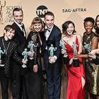 Annie Golden, Abigail Savage, Alan Aisenberg, James McMenamin, Samira Wiley, Emily Althaus, Julie Lake, and Kimiko Glenn at an event for Orange Is the New Black (2013)