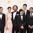 Amanda Crew, Zach Woods, T.J. Miller, Thomas Middleditch, Josh Brener, and Kumail Nanjiani at an event for The 66th Primetime Emmy Awards (2014)