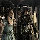 Johnny Depp and Kaya Scodelario in Pirates of the Caribbean: Dead Men Tell No Tales (2017)