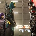 Aaron Taylor-Johnson, Chloë Grace Moretz, and Christopher Mintz-Plasse in Kick-Ass 2 (2013)