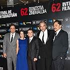 Benicio Del Toro, Carlos Bardem, Andrea Di Stefano, Josh Hutcherson, and Claudia Traisac at an event for Escobar: Paradise Lost (2014)