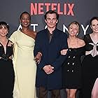 Josette Simon, Sienna Miller, Rupert Friend, Michelle Dockery, and Naomi Scott at an event for Anatomy of a Scandal (2022)