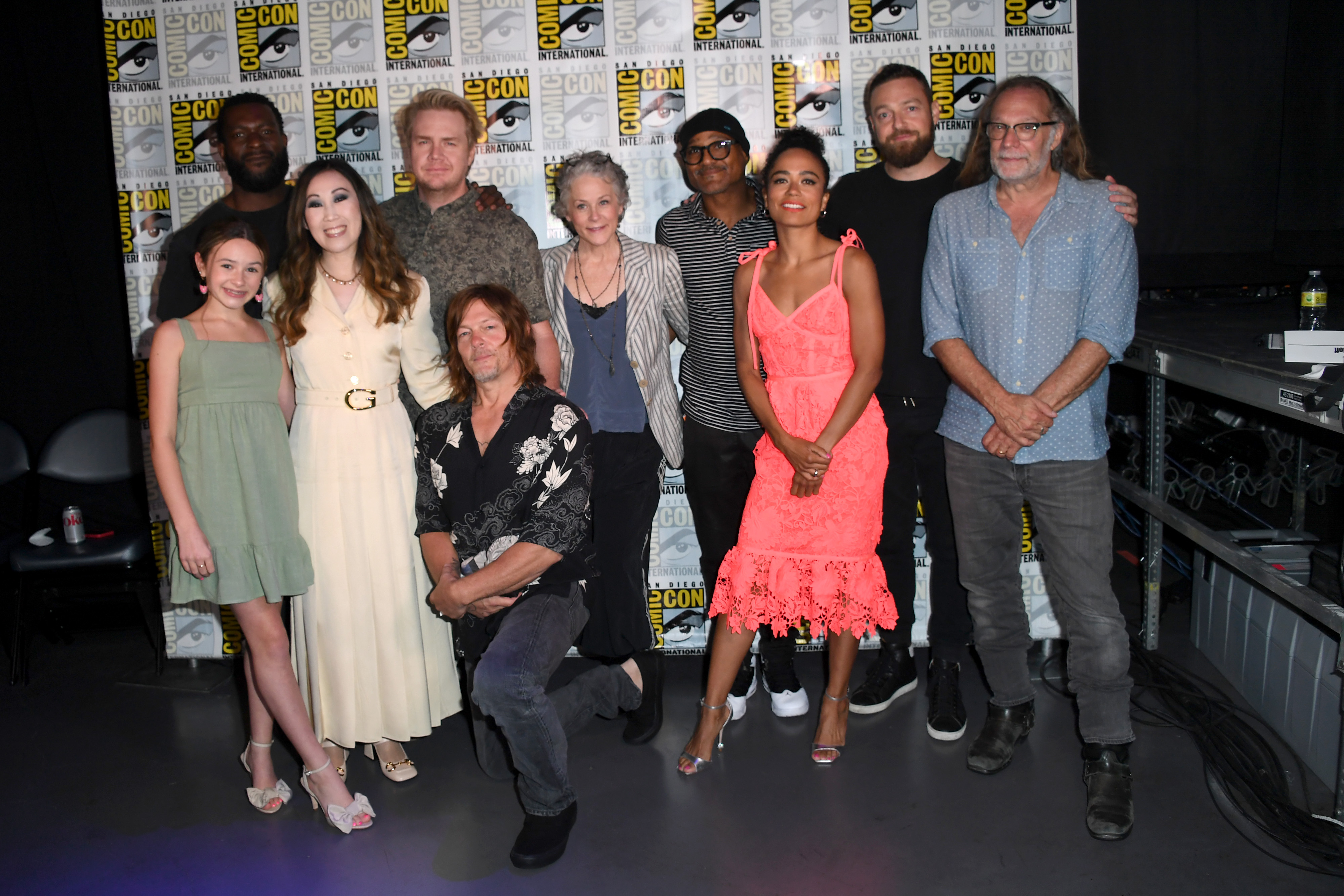 Norman Reedus, Seth Gilliam, Melissa McBride, Greg Nicotero, Angela Kang, Ross Marquand, Josh McDermitt, Lauren Ridloff, Michael James Shaw, and Cailey Fleming at an event for The Walking Dead (2010)