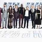 John Cho, Idris Elba, Justin Lin, Simon Pegg, Zachary Quinto, Karl Urban, Sofia Boutella, Chris Pine, and Lydia Wilson at an event for Star Trek Beyond (2016)