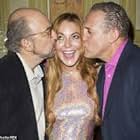 Nigel Lindsay, Richard Schiff and Lindsay Lohan, 2014 West End cast of Speed the Plow