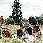 Hugh Laurie, Tilda Swinton, Dev Patel, and Rosalind Eleazar in The Personal History of David Copperfield (2019)