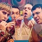 James Buckley, Blake Harrison, Simon Bird, and Joe Thomas in The Inbetweeners (2011)