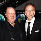 Nicolas Cage and Alex Proyas at an event for Knowing (2009)