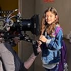 Chloe Jo Rountree on the set of the film "Spaceship"