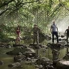 Michael Caine, Luis Guzmán, Dwayne Johnson, Vanessa Hudgens, and Josh Hutcherson in Journey 2: The Mysterious Island (2012)