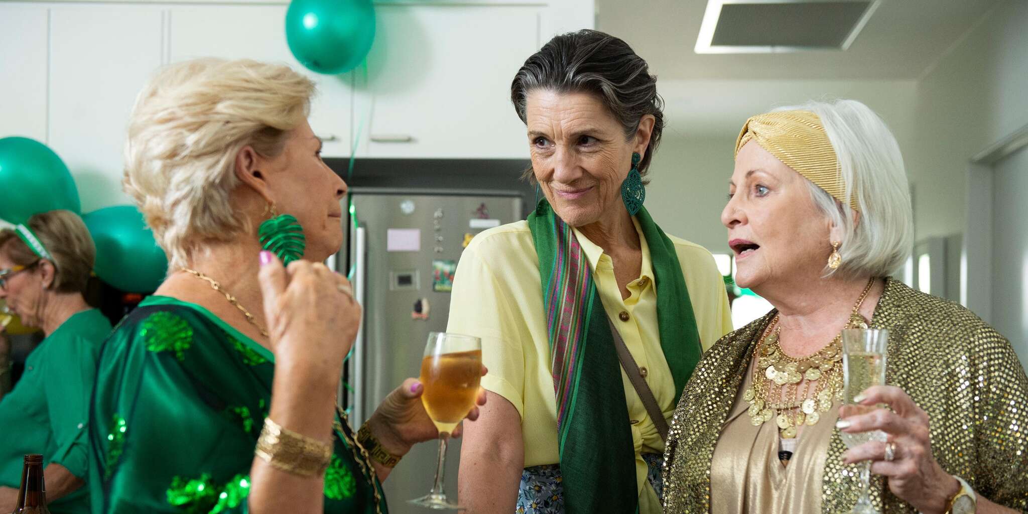 Noni Hazlehurst and Harriet Walter in The End (2020)