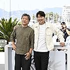 Hirokazu Koreeda and Song Kang-ho at an event for Broker (2022)