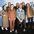 Marc Maron, Paulina Alexis, Sterlin Harjo, Devery Jacobs, Migizi Pensoneau, Dallas Goldtooth, and Tommy Pico at an event for Reservation Dogs (2021)