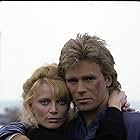 Richard Dean Anderson and Kristina Wayborn in MacGyver (1985)