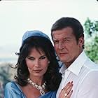 Roger Moore and Maud Adams in Octopussy (1983)