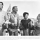 John Wayne, Rock Hudson, Marian McCargo, and Lee Meriwether in The Undefeated (1969)