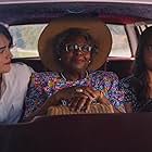 Connie Jackson, Margaret Qualley, and Geraldine Viswanathan in Drive-Away Dolls (2024)