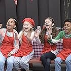 Chloe Jo Rountree on the set of Home Economics with her "cousins"