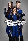 Kira Kosarin, Jack Griffo, and Maya Le Clark in The Thundermans Undercover (2024)