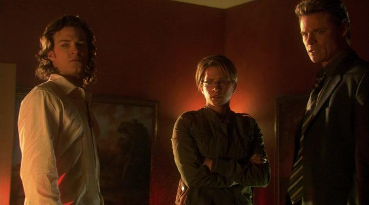 Christina Cox, Dylan Neal, and Kyle Schmid in Blood Ties (2007)