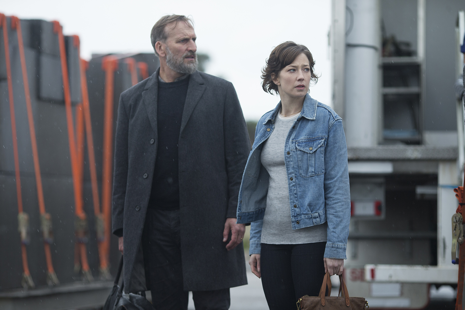 Christopher Eccleston and Carrie Coon in The Leftovers (2014)