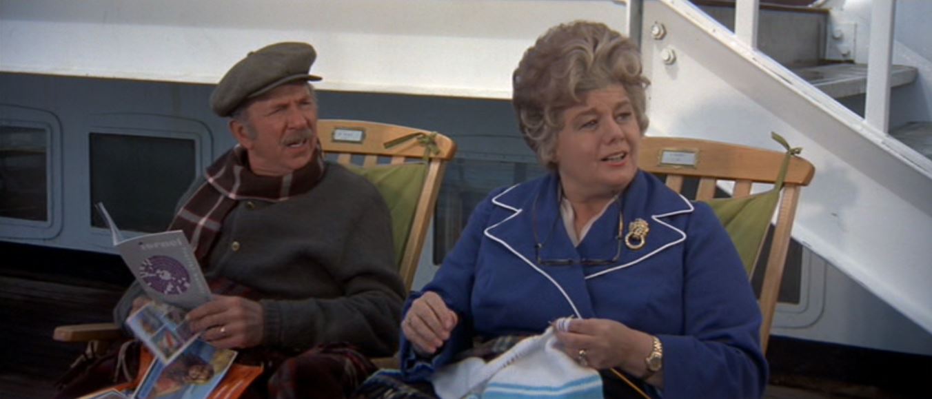 Shelley Winters and Jack Albertson in The Poseidon Adventure (1972)