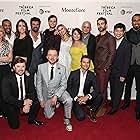 Elisabeth Shue, Haley Joel Osment, Laz Alonso, Eric Kripke, Simon Pegg, Karl Urban, Antony Starr, Nathan Mitchell, Chace Crawford, Albert Cheng, Jess Salgueiro, Erin Moriarty, Jack Quaid, and Karen Fukuhara at an event for The Boys (2019)