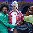 Johnny Knoxville, Eric André, and Gabourey Sidibe in The Prank Panel (2023)