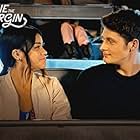 Gina Rodriguez and Brett Dier in Jane the Virgin (2014)