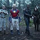 Idris Elba, John Cena, David Dastmalchian, and Daniela Melchior in The Suicide Squad (2021)