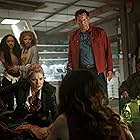 Ted Raimi, Lucy Lawless, Bruce Campbell, Michelle Hurd, Ray Santiago, Stephen Ure, Dana DeLorenzo, and Pepi Sonuga in Ash vs Evil Dead (2015)