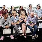 Laz Alonso, Eric Kripke, Karl Urban, Antony Starr, Jessie T. Usher, Chace Crawford, Erin Moriarty, Jack Quaid, and Tomer Capone at an event for The Boys (2019)