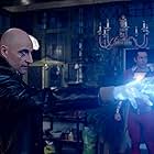 Mark Strong and Zachary Levi in Shazam! (2019)