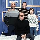 Alan Ball, Paul Bettany, Peter Macdissi, and Sophia Lillis at an event for Uncle Frank (2020)