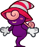 Vivian's idle sprite from Paper Mario: The Thousand-Year Door