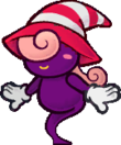 An unused sprite of Vivian in Super Paper Mario.