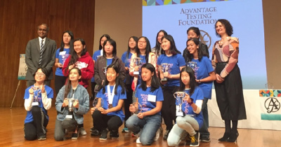 Math Prize for Girls winners with keynote speaker Gigliola Staffilani