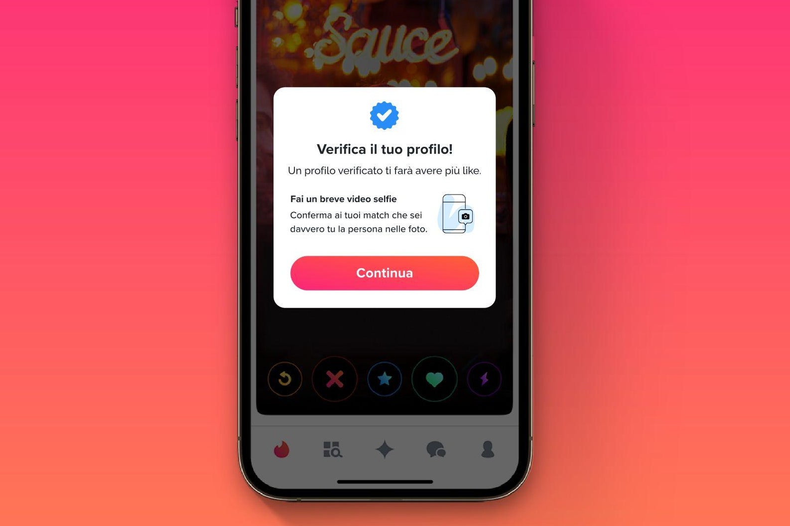 Tinder lancia i «video selfie» per ottenere la spunta blu