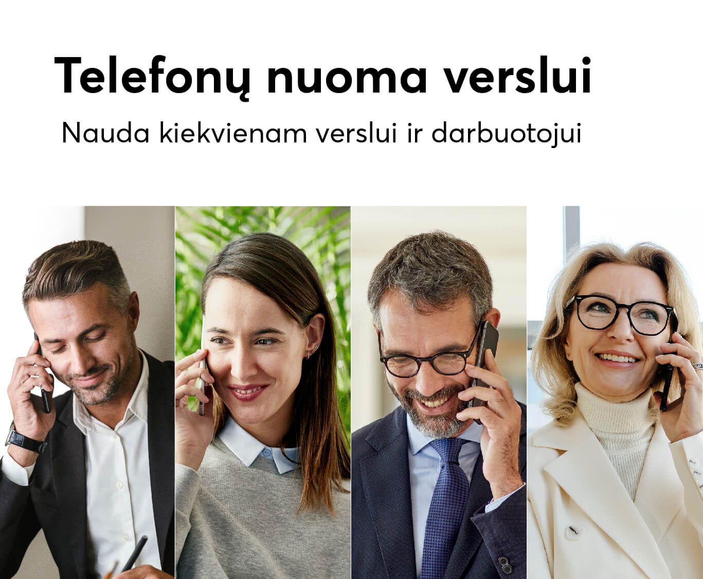 Telefonų nuoma verslui - nauda ir verslui ir darbuotojams. Sužinokite daugiau.