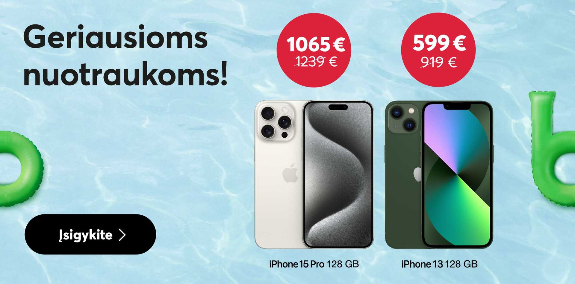 Geriausioms vasaros nuotraukoms - nuolaidos iPhone telefonams