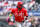 ATLANTA, GA  JULY 24:  Cincinnati shortstop Elly De La Cruz (44) runs to first base during the first game of a MLB doubleheader between the Cincinnati Reds and the Atlanta Braves on July 24th, 2024 at Truist Park in Atlanta, GA. (Photo by Rich von Biberstein/Icon Sportswire via Getty Images)