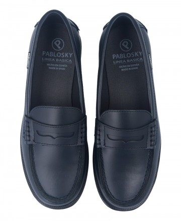 Mocasines colegiales azul marino Pablosky 714920