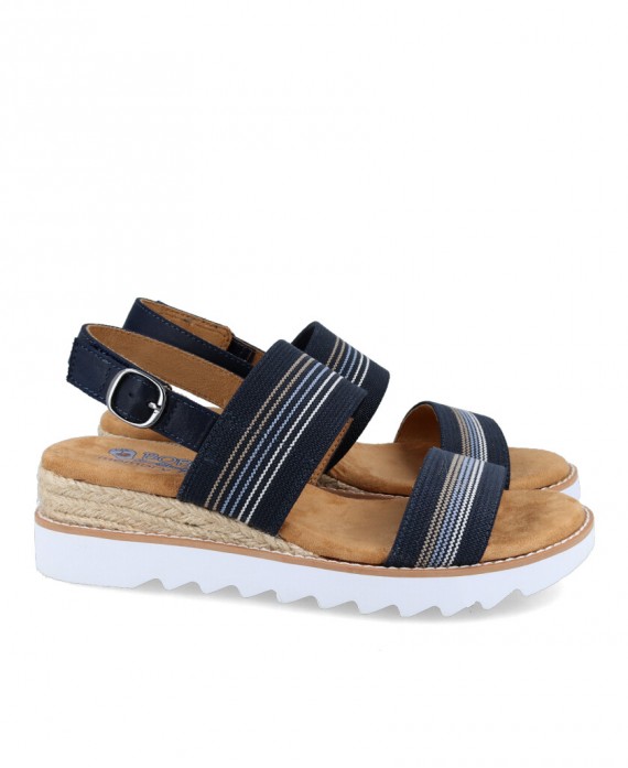 Sandalia plataforma yute Skechers Bobs 113863